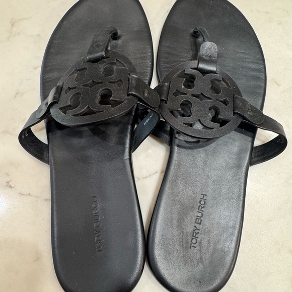 COPY - Tory Burch Black Soft Step Miller Sandals - Picture 2 of 4